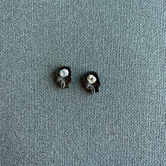Francesca’s blue skull earrings - Picture 2 of 2